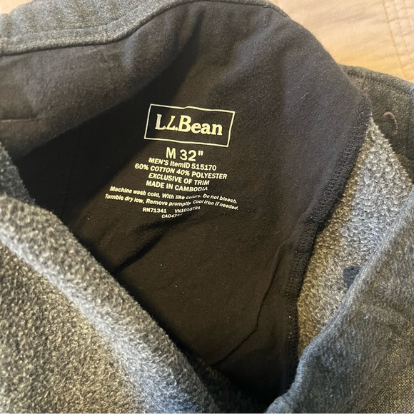 L.L.Bean Men’s Charcoal Gray Sweatpants Size M 32” - Picture 3 of 6